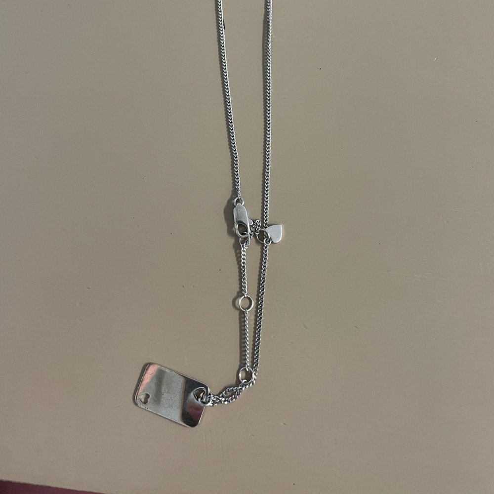 Christian Dior tag necklace